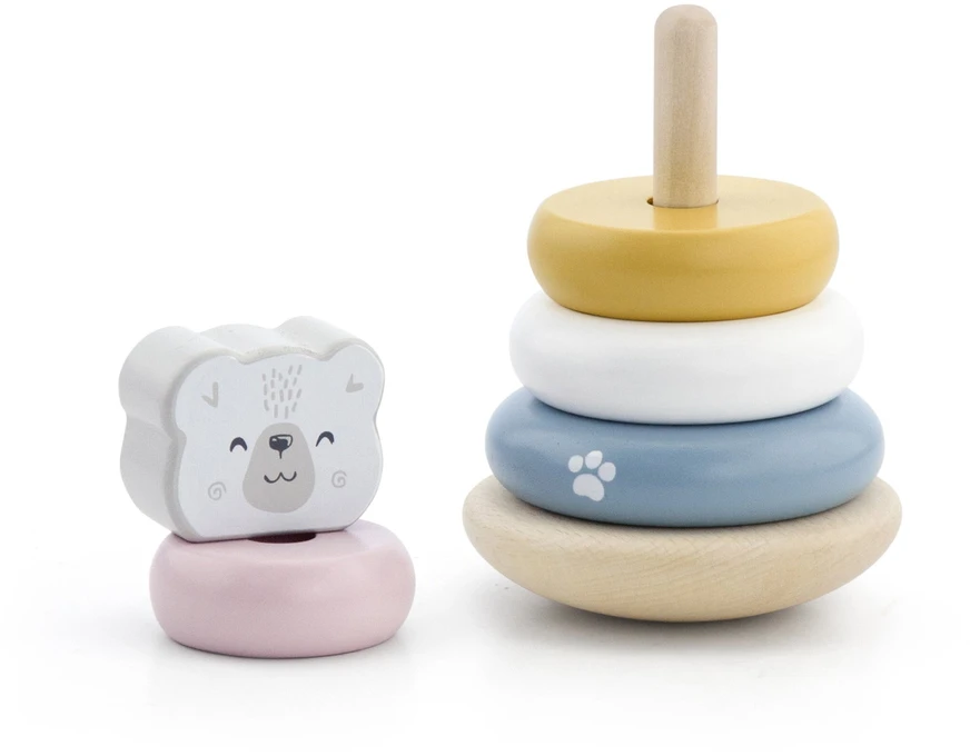 Viga Toys Edukacinė piramidė - Baltasis lokys B. VIGA