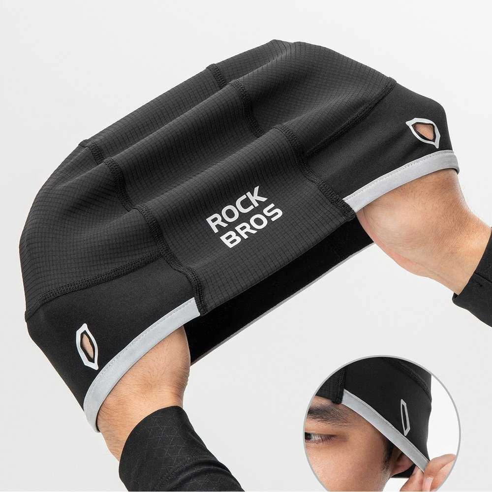 Rockbros M016 žieminė vėjui nelaidi dviratininko kepuraitė, dydis 54-61 cm - Juodas