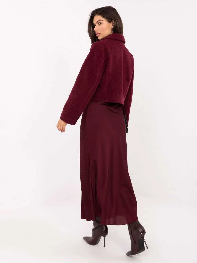 Žieminė striukė bordo su kišenėmis IT