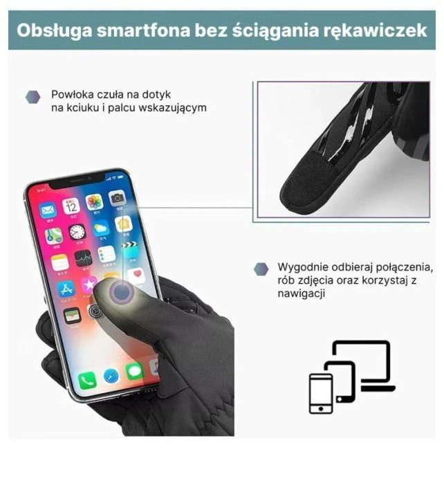 Žieminės Dviračių Pirštinės Juodos 2XL Rockbros