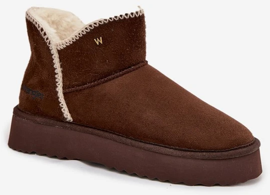 Žieminiai moteriški aulinukai platformoje rudi Wrangler