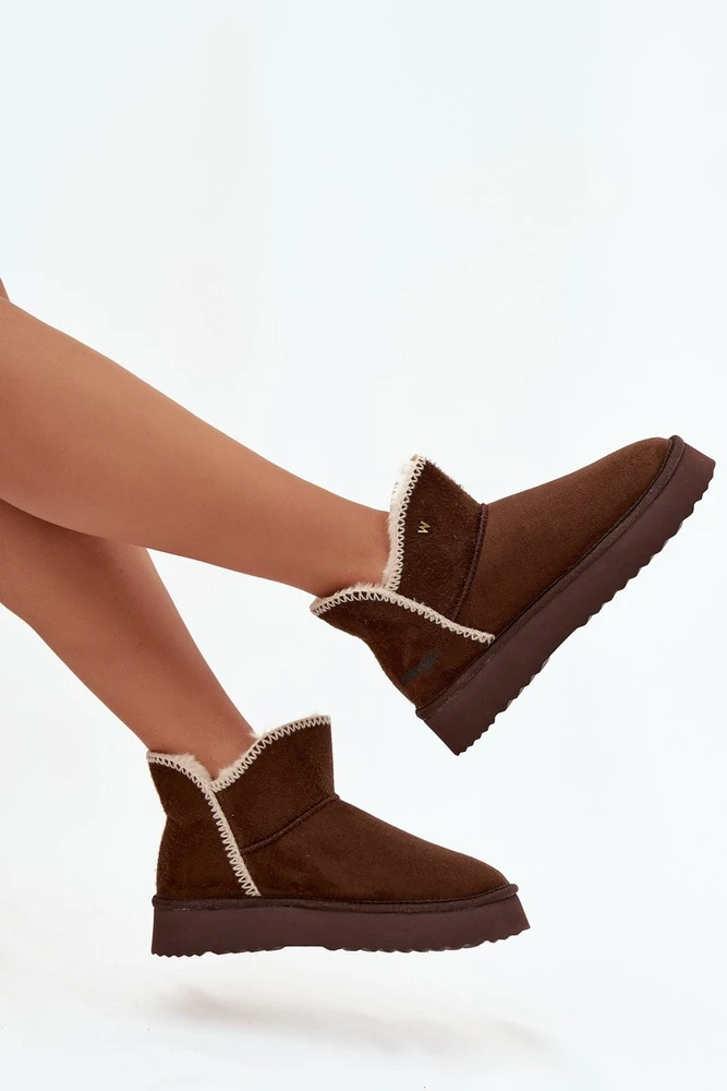 Žieminiai moteriški aulinukai platformoje rudi Wrangler