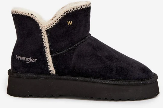 Žieminiai moteriški juodi aulinukai su platforma Wrangler