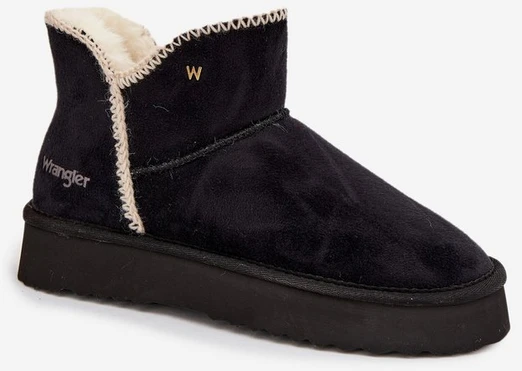 Žieminiai moteriški juodi aulinukai su platforma Wrangler