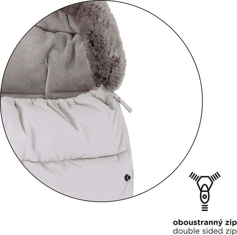 Žieminis miegmaišis vežimėliui 4 viename Petite&Mars Comfy, chaki