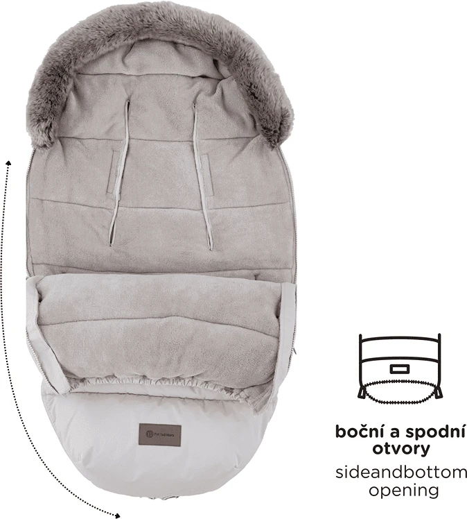 Žieminis miegmaišis vežimėliui 4 viename Petite&Mars Comfy, chaki
