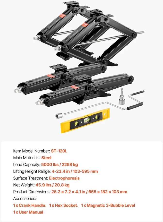 VEVOR RV žirklinutės 2268 kg stabilizavimo rinkiniai