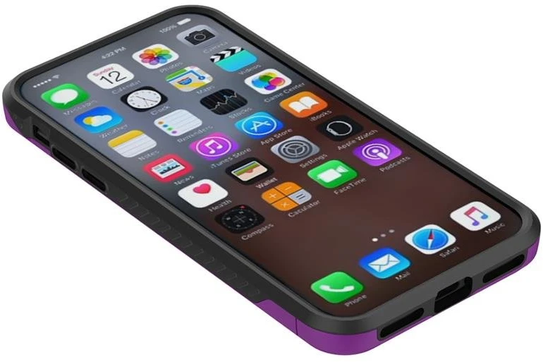 Zizo Star Diamond Hybrid dėklas skirtas Apple iPhone X Violetinė/Juodas