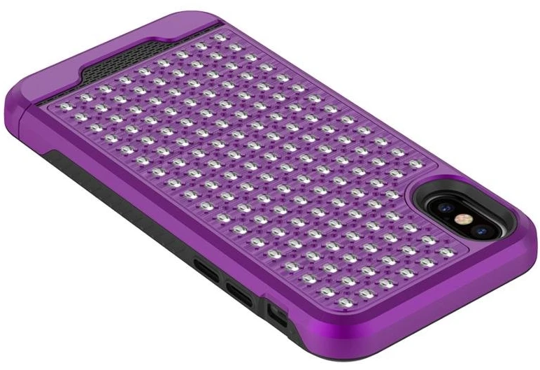 Zizo Star Diamond Hybrid dėklas skirtas Apple iPhone X Violetinė/Juodas