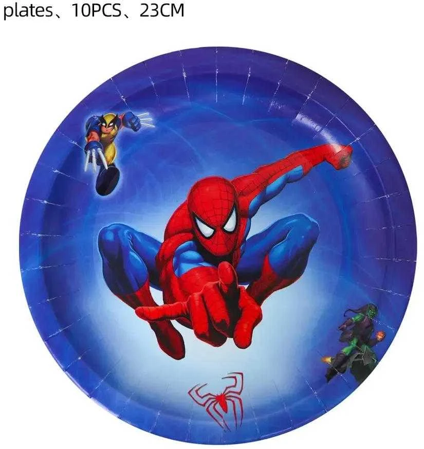„Žmogus voras” (Spiderman) Gimtadienio vienkartinių Indų 60 vnt Rinkinys