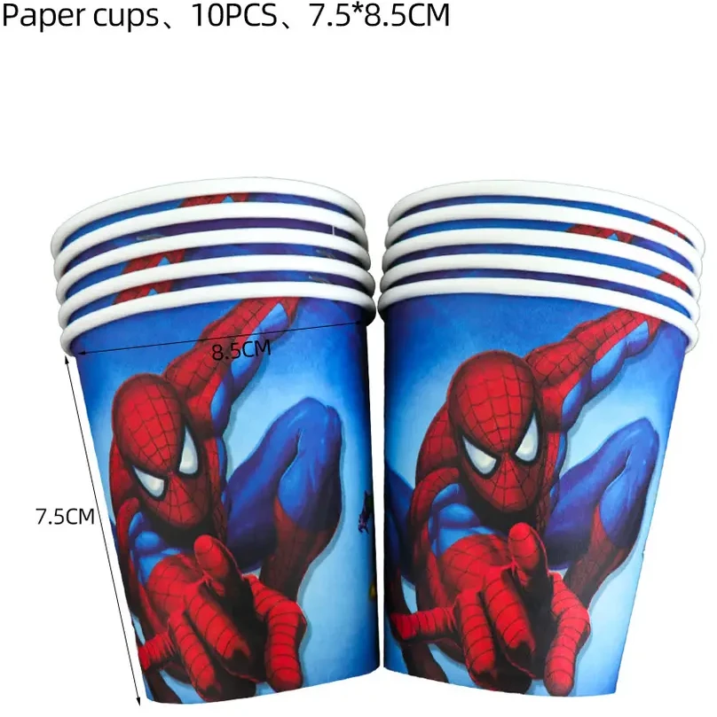 „Žmogus voras” (Spiderman) Gimtadienio vienkartinių Indų 60 vnt Rinkinys