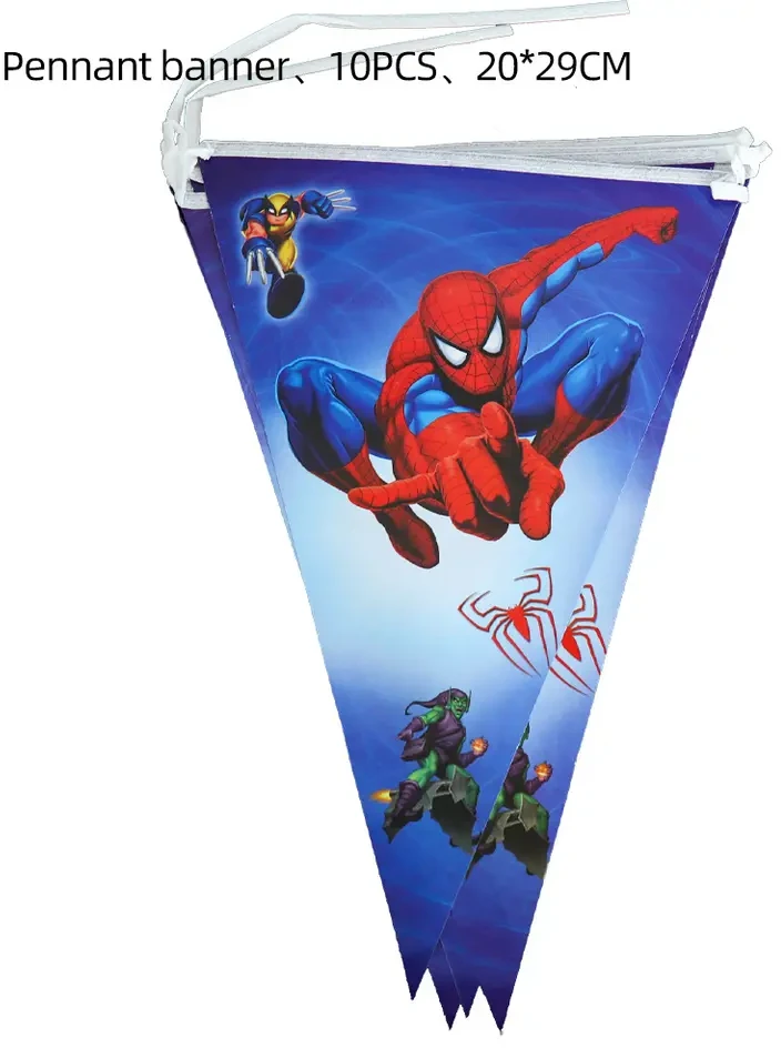 „Žmogus voras” (Spiderman) Gimtadienio Vienkartinių Indų 12 Dalių Rinkinys