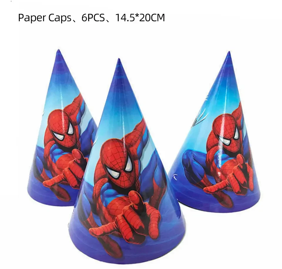 „Žmogus voras” (Spiderman) Gimtadienio vienkartinių Indų 72 vnt Rinkinys