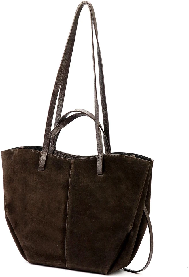 Stylowa Duża zamszowa damska shopperbag elegancka torebka na ramię Luka