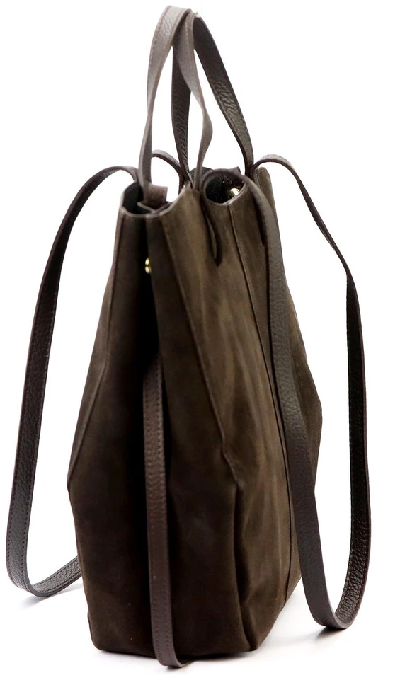 Stylowa Duża zamszowa damska shopperbag elegancka torebka na ramię Luka