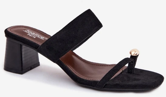 Zomšos imitacijos basutės su kulnu Step in style