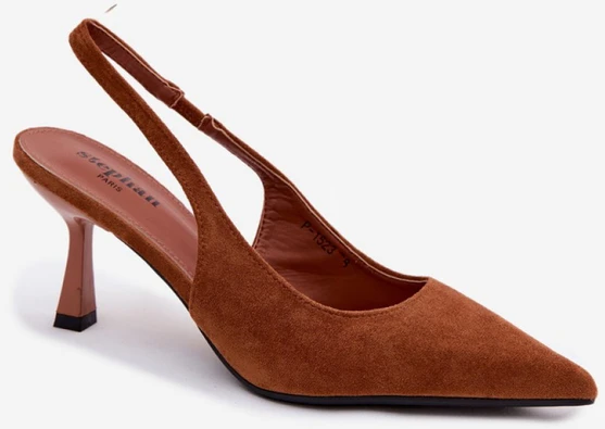 Zomšos imitacijos basutės su kulnu Step in style
