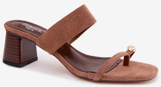 Zomšos imitacijos basutės su kulnu Step in style
