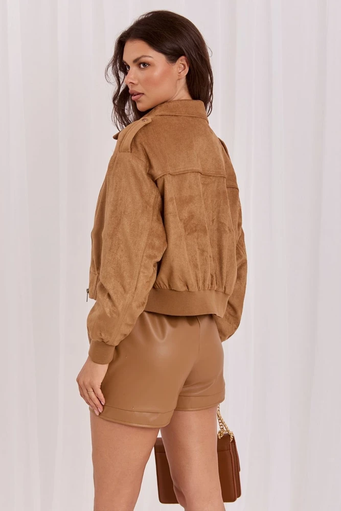 Zomšos imitacijos striukė Italy Moda