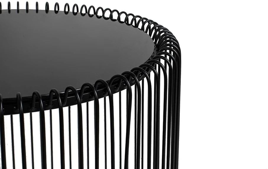Žurnalinių staliukų rinkinys WIRE 44CM, juodas