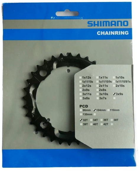 Žvaigždė Shimano 32T Juodas Deore FC-M590
