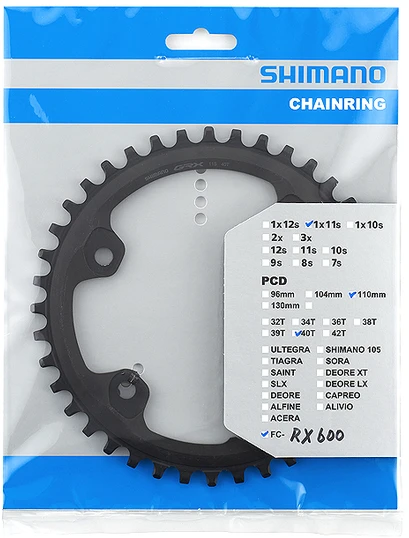 Žvaigždė Shimano GRX Chainring 40T for FC-RX600-1