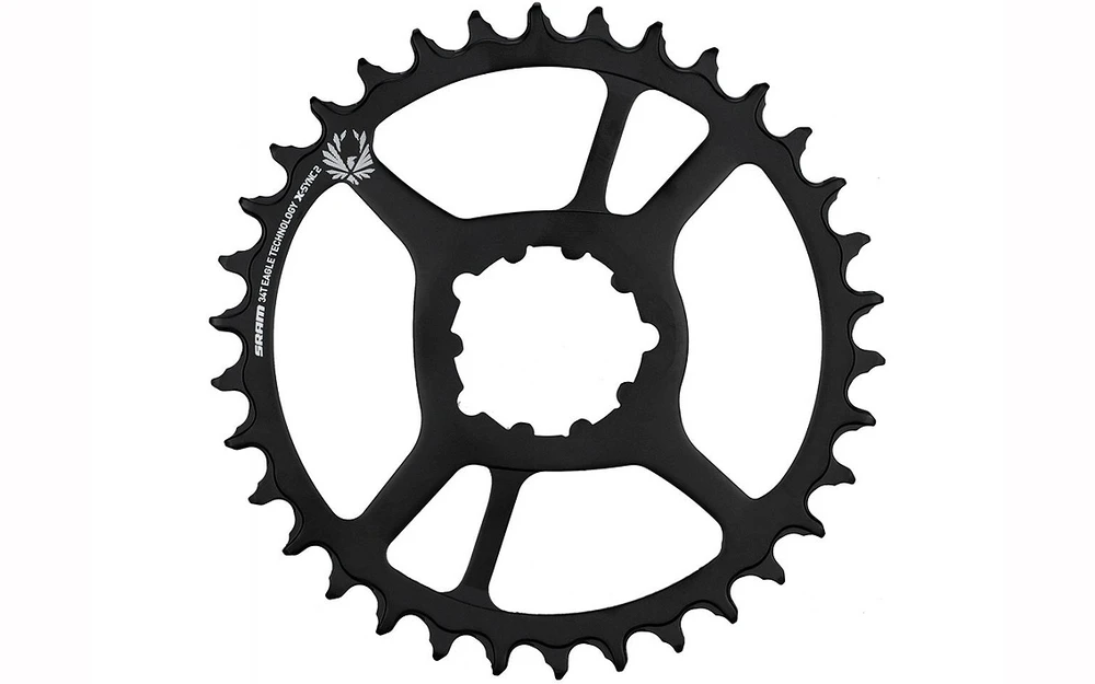 Priekinis dantratis: Sram X-Sync2 Eagle Steel DirectMount, ofsetas 6 mm, 11/12 pavarų, 34T