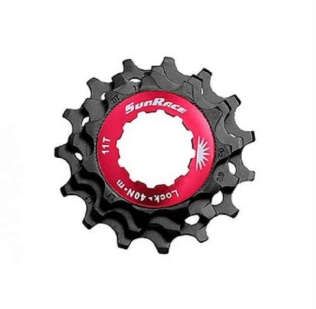Galinių žvaigždučių komplektas SunRace SPCS10 11-13-15T 10-speed with lockring juodas