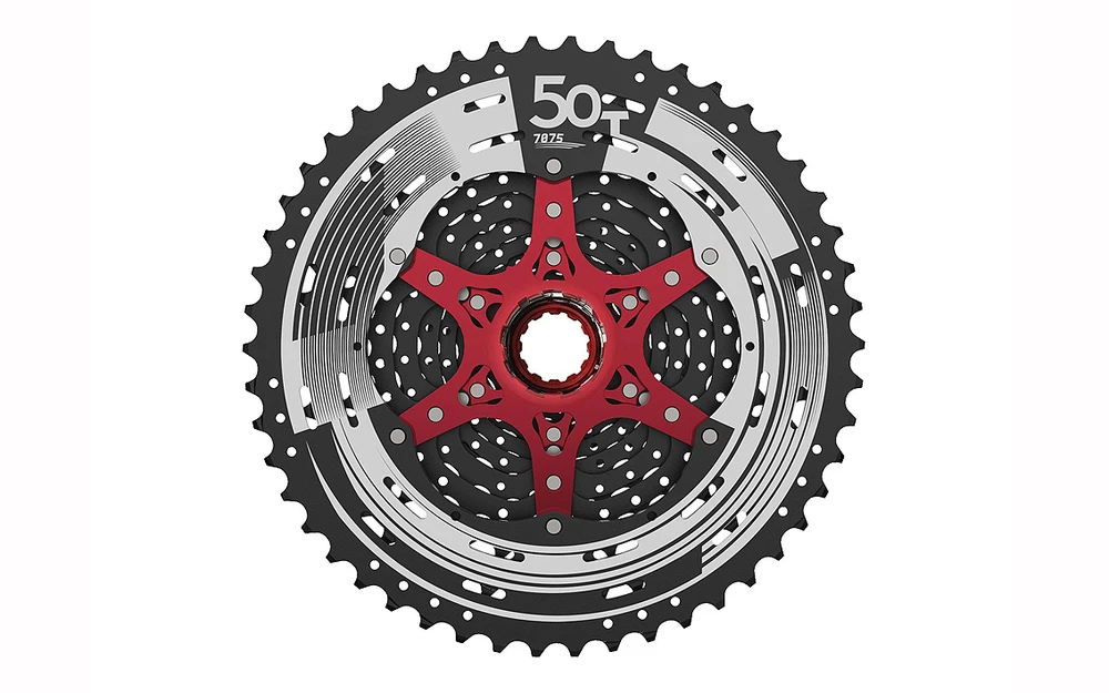 Galinis žvaigždžių blokas SunRace CSMZ90 12-speed 11-50T juodas