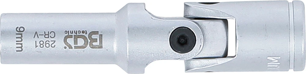 ŽVAKIŲ KAITINIMO JUNGTIES GALVUTĖ, ŠEŠIAKAMPĖ | 10 MM (3/8") KVADRATAS | 9 MM (2981)