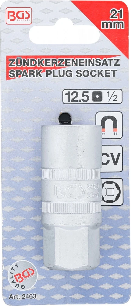 ŽVAKIŲ RAKTAS SU MAGNETU, ŠEŠIAKAMPIS | 12,5 MM (1/2") KVADRATAS | 21 MM (2463)