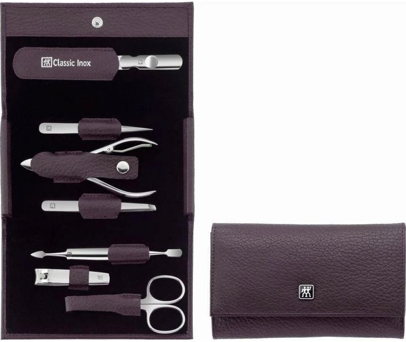 ZWILLING Classic Inox kelionių rinkinys 97646-008-0 – violetinis dėklas, 7 dalys