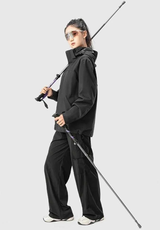 Qunature Nordic Walking Trekking Poles Aluminum 110 – 130 cm – violetinės spalvos