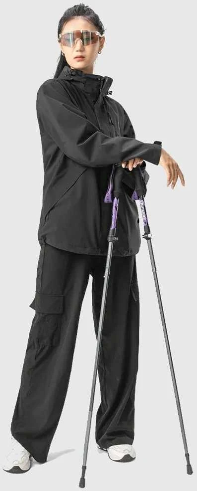 Qunature Nordic Walking Trekking Poles Aluminum 110 – 130 cm – violetinės spalvos