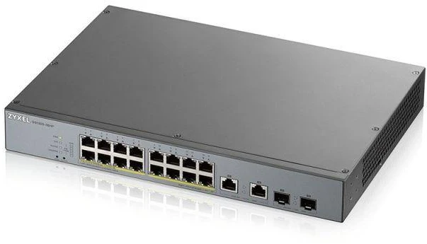 Šakotuvas Zyxel GS1350-18HP komutatorius, 18 prievadų, PoE (PoE+: 16), 250W, valdomas gigabitinis