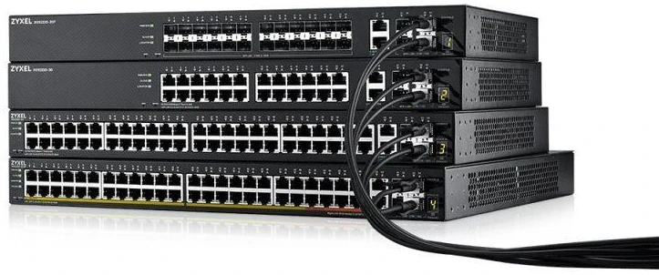 Šakotuvas Zyxel XGS2220-30HP 30 prievadų „PoE“ jungiklis (PoE+: 16; PoE++: 10), 400 W, valdomas, „Gigabit/10G“