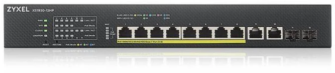 Šakotuvas Zyxel XS1930-12HP-ZZ0101F tinklo komutatorius Valdomas L3 10G Ethernet (100/1000/10000) Juoda Maitinimas per Eternetą (PoE)