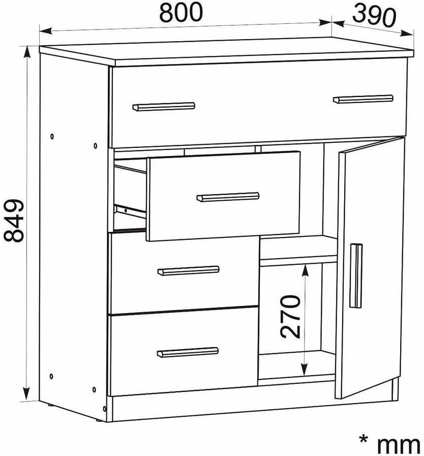 Komoda KOMPANIT "1-3-1"