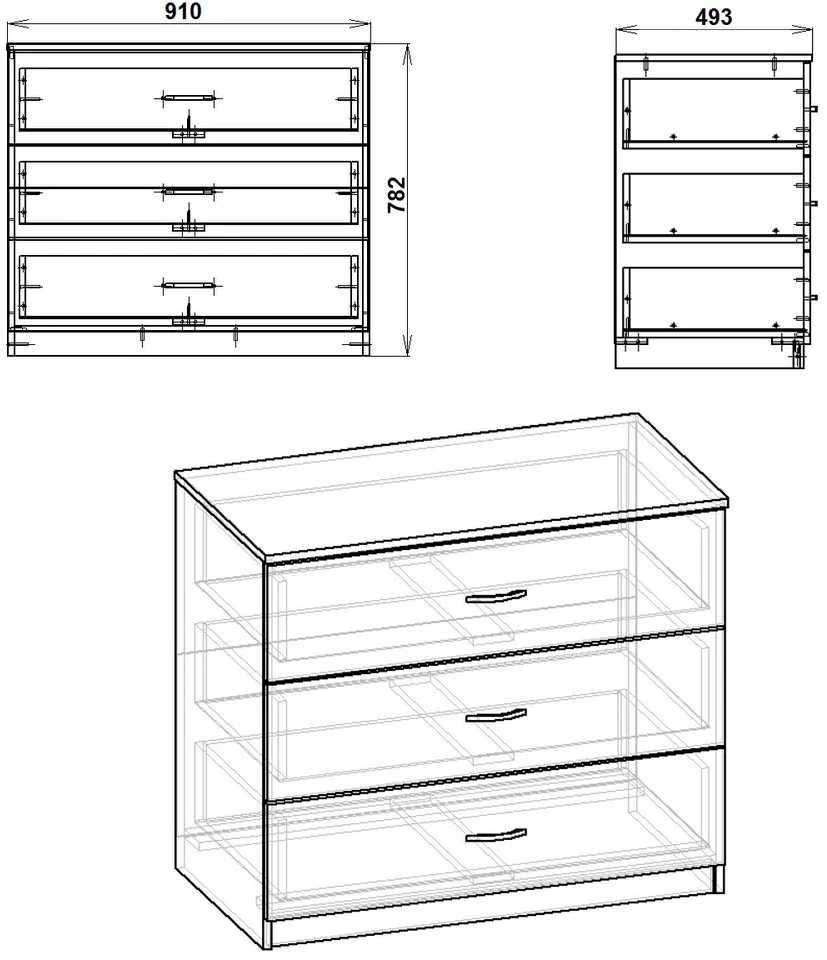 Komoda KOMPANIT "3B"