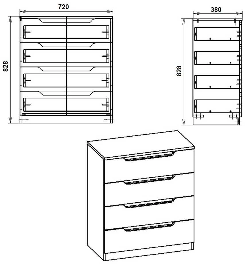 Komoda KOMPANIT "4M (P)"