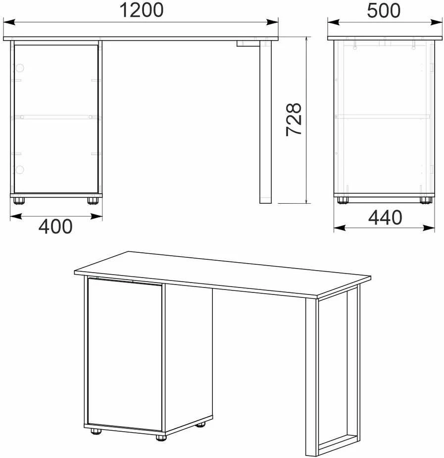 Rašomasis stalas KOMPANIT "LOFT-5"