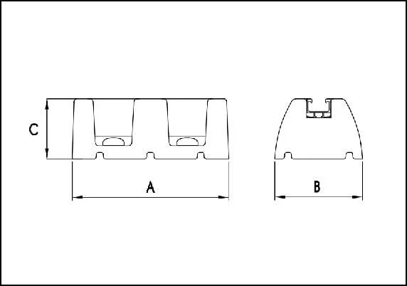 Atrama kondicionieriaus išoriniam blokui Tecnosystemi SBR Extreme 70-20, 300 kg 450 mm (2 vnt)