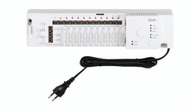 Belaidis grindų šildymo valdiklis DANFOSS CF-MC 230V, pavaros 24V, 10 zonų
