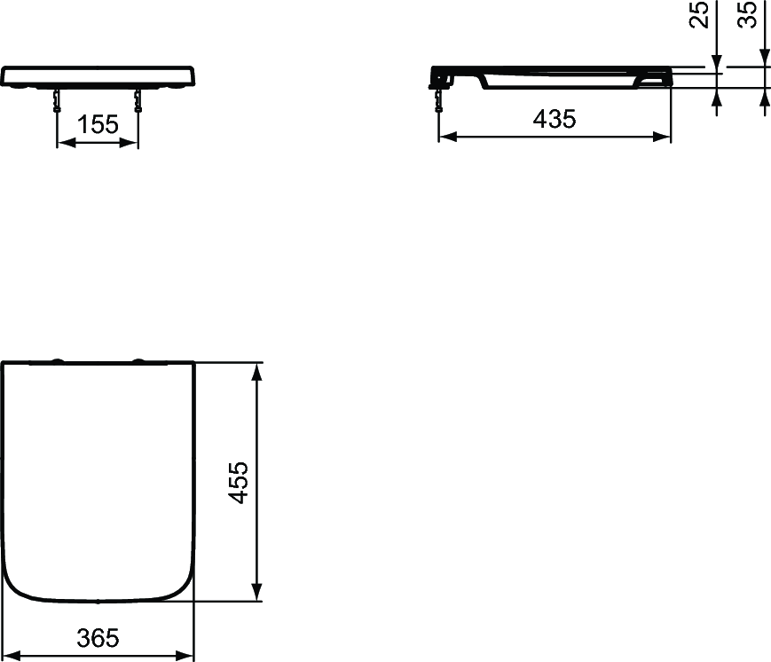 Dangtis WC Ideal Standard Atelier, Blend Cube