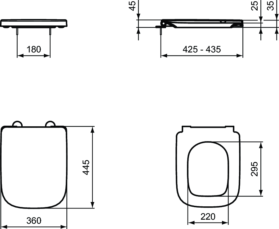 Dangtis WC Ideal Standard i.life B, Soft Close