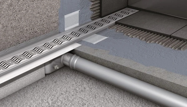 Dušo latako korpusas Aco ShowerDrain C, 65 mm su vertikaliu flanšu, 1185 mm aprašymas - Prekės nuotrauka
