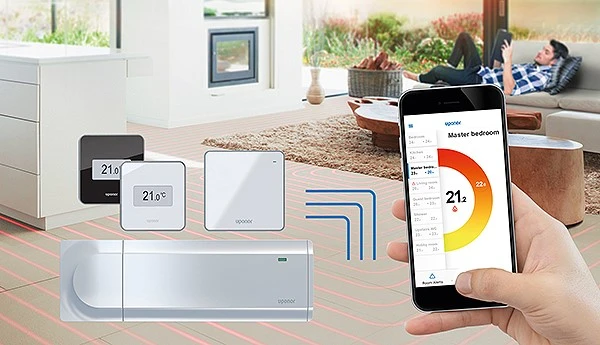 Šildomų grindų automatika Uponor Smatrix Pulse, Termostatas D+RH Style T-169 baltas aprašymas - Prekės nuotrauka