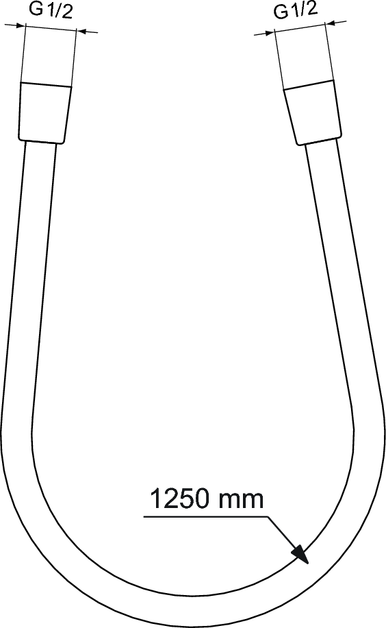 Dušo žarna Ideal Standard IdealRain, 125 cm, chromuota