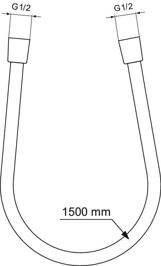 Dušo žarna Ideal Standard IdealRain, 150 cm, chromuota