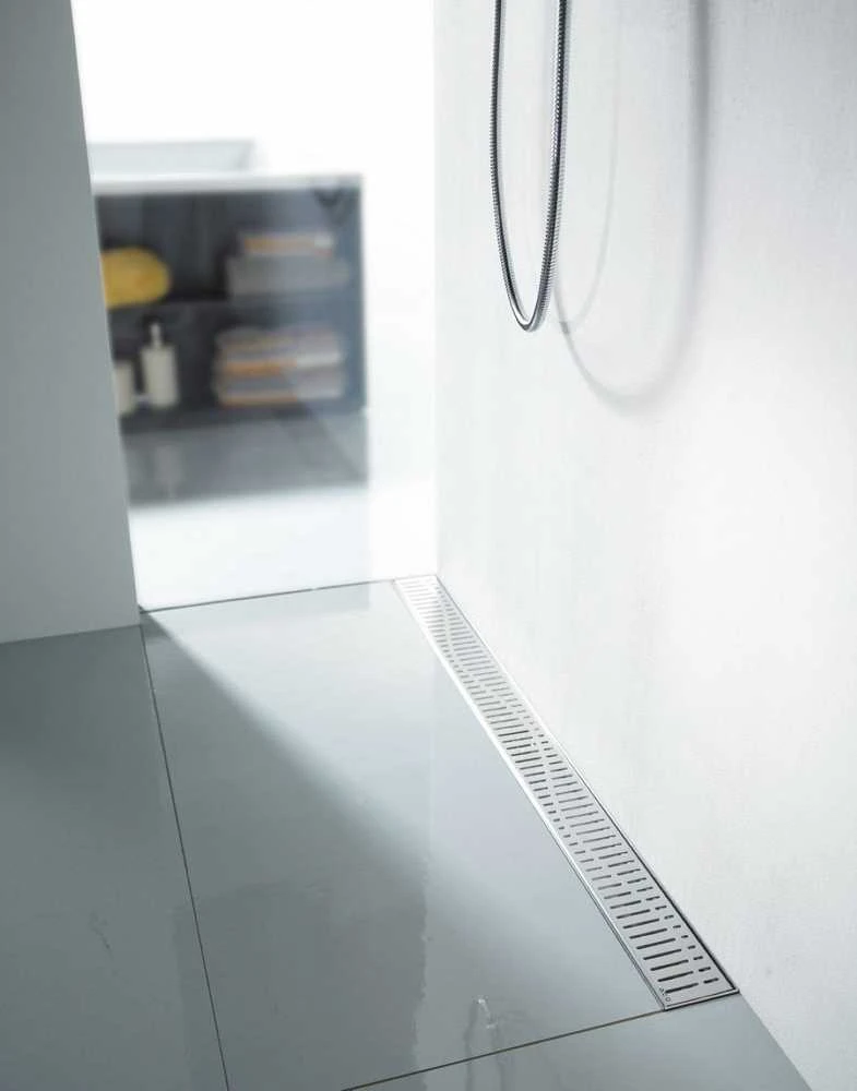 Grotelės dušo latakui ACO ShowerDrain C, Wave, 885 mm